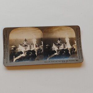 ANTIQUE Stereograph Card Cliff house and seal rocks san Francisco
